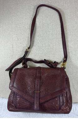 Tory Burch Women's Brown Pebbled Leather Satchel Handbag Purse Designer Classic